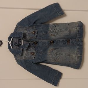 Za Girls denim coat pale blue xlnt condition Sz 3T